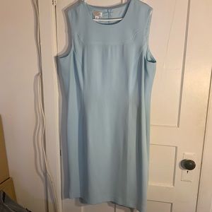 Talbots Light Blue Dress Fully Lined Midi …